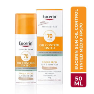 Eucerin Sun Oil Control Gel Creme Tinted Médio FPS 70 50ml